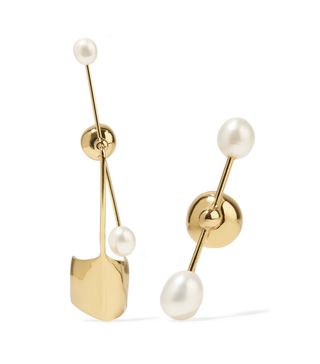 Ellery + Cloud Nine Gold-Plated Pearl Earrings
