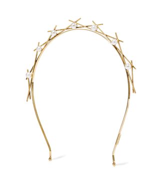 Lelet NY + Da Vinci Gold-Plated Faux Pearl Headband