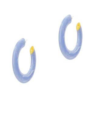 Cult Gaia + Cult Gaia Mira Hoop Earrings Blue-Lt 1SIZE