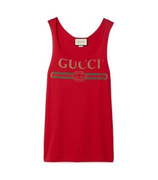 Gucci + Printed Cotton-Jersey Tank