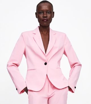 Zara + Buttoned Blazer