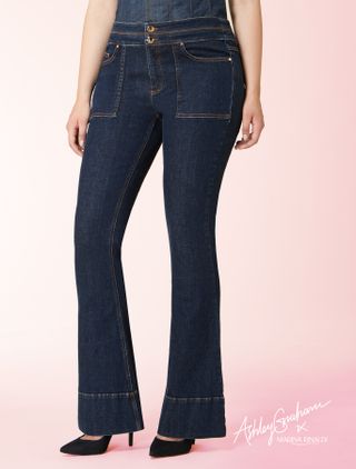 Marina Rinaldi + Flared Denim Jeans