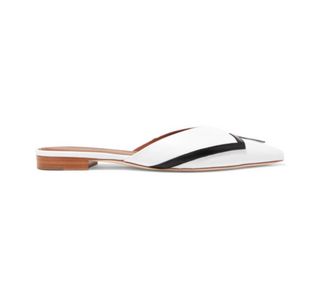 Malone Souliers by Roy Luwolt + Emanuel Ungaro Amelie Leather Point-Toe Flats