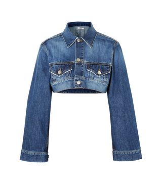 Ganni + Cropped Denim Jacket