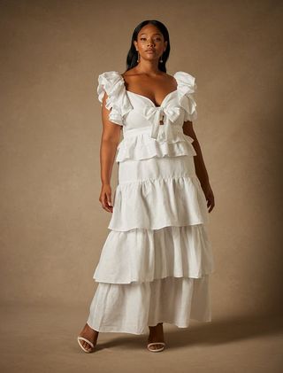 Eloquii + Bridal by Eloquii Tiered Ruffle Dress