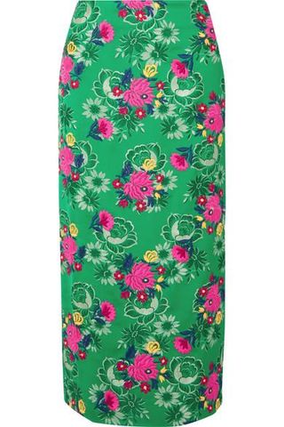 Marni + Floral-Jacquard Midi Skirt