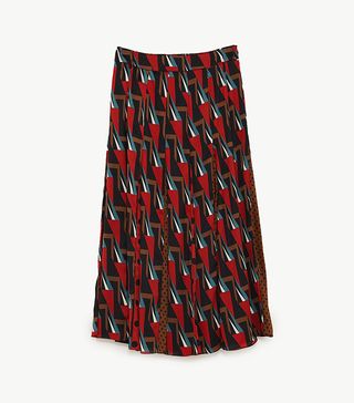 Zara + Contrasting Pleated Skirt