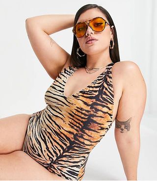 South Beach + Swimsuit in Tiger Print
