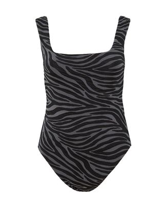 Mara Hoffman + Black Grey Persephone One Piece