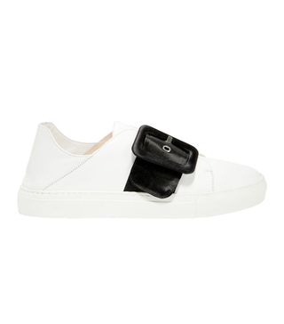 Minna Parikka + Satin Buckle Sneakers White