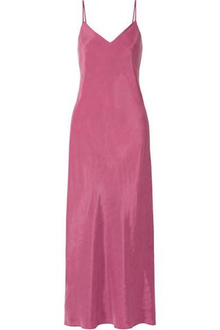 Hatch + Ricky Washed-Satin Midi Dress