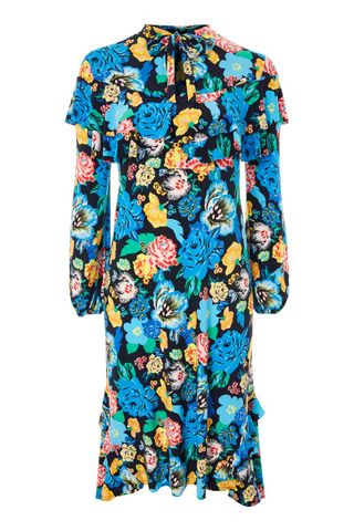 Topshop + Alpha Floral Frill Dress