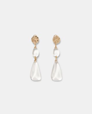 Zara + Transparent Stone Earrings