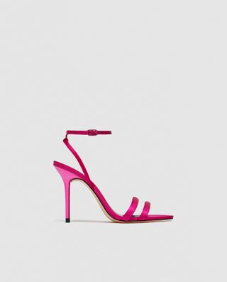Zara + Satin High-Heel Sandals