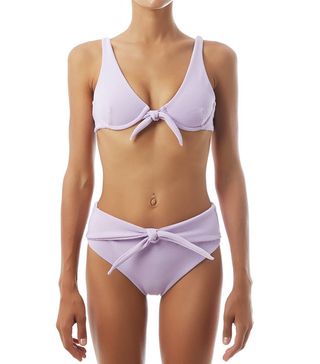 Skye & Staghorn + Tie Up Balconette in Textured Lilac
