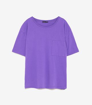 Zara + Basic T-Shirt With Patch