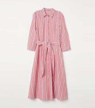 H&M + Striped Shirt Dress