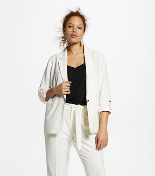 Violeta by Mango + Unstructured Flowy Blazer