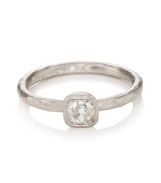 Malcolm Betts + Cushion-Shaped White Diamond Ring