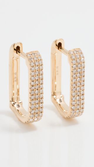 Ef Collection + 14k Diamond Jumbo Lola Huggie Earrings