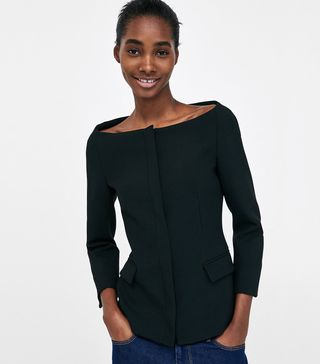 Zara + Blazer With Open Neckline