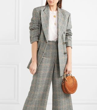 Isabel Marant + Telis Oversized Checked Tweed Blazer