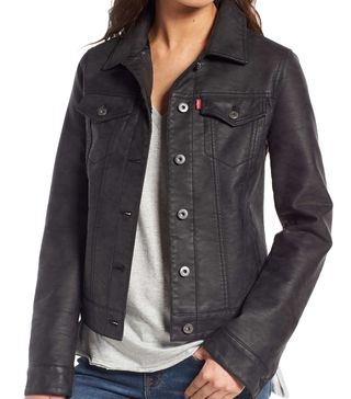 Levi's + Faux Leather Trucker Jacket