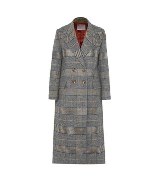 AlexaChung + Checked Tweed Coat