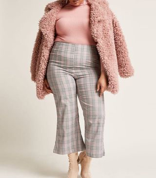 Forever 21 + Plaid High-Rise Flare Pants