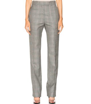 Calvin Klein 205 W39 NYC + Glen Plaid Fine Worsted Wool Trousers