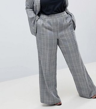 Unique 21 Hero Plus + High Waist Pants In Prince of Wales Check Co-Ord