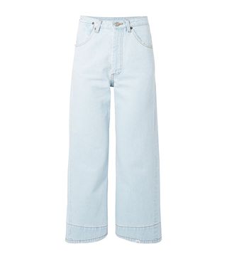 We11done + Cropped High-Rise Wide-Leg Jeans