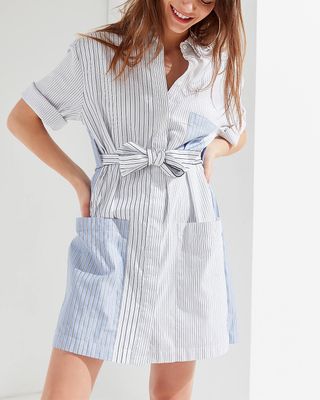 Caara + Leon Striped Shirt Dress