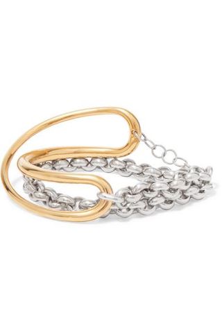 Charlotte Chesnais + Initial Gold Vermeil and Silver Bracelet