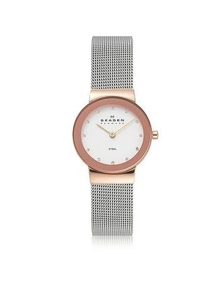 Skagen + Freja Two-Tone Stainless Steel Mesh Bracelet