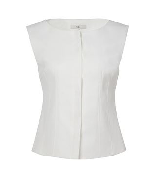 Tibi + Drape Twill Sleeveless Corset Top