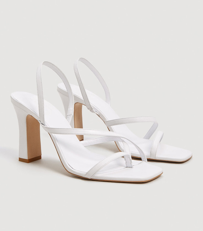 Mango + Leather Wrap Sandals