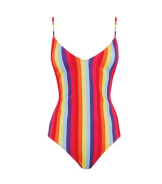 Warehouse + Rainbow Stripe Swimsuit