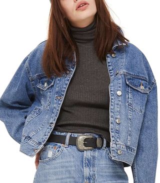 Topshop + Boxy Crop Denim Jacket