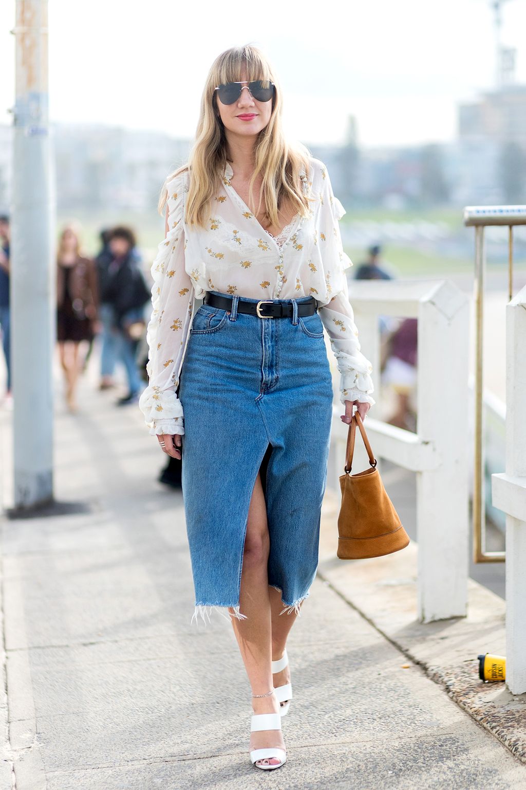 7 Cool Jean Skirt Outfits for Spring Who What Wear