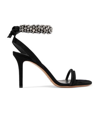Isabel Marant + Alrin Crystal-Embellished Suede Sandals