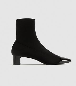 Zara + Stretch High Heel Ankle Boots