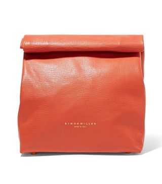 Simon Miller + Lunchbag 20 Textured-Leather Clutch