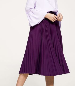 Violeta by Mango + Pleated Midi Skirt