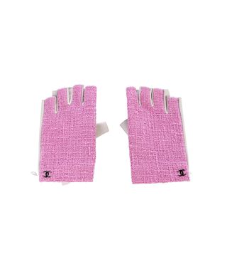 Chanel + 2016 Tweed Fingerless Gloves
