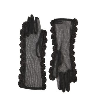 Simone Rocha + Gloves With Crocheted Trim