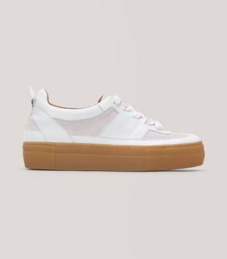 Ganni + Corinne Suede and Leather Sneakers