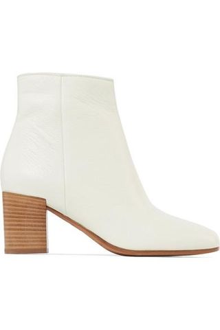 Vince + Blakely Textured-Leather Ankle Boots