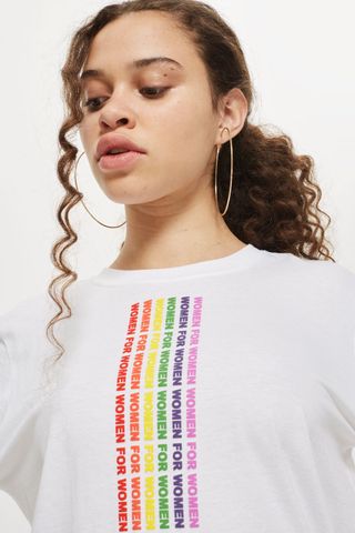 Topshop + Women for Women Slogan T-Shirt