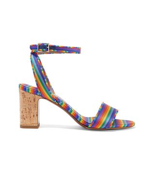 Tabitha Simmons + Leticia Striped Twill Sandals